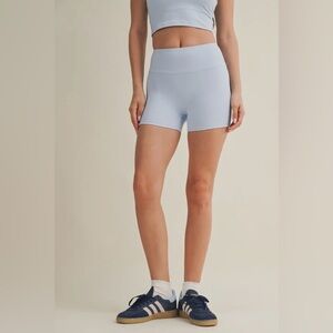 🆕🤍BABY BLUE BIKER SHORTS